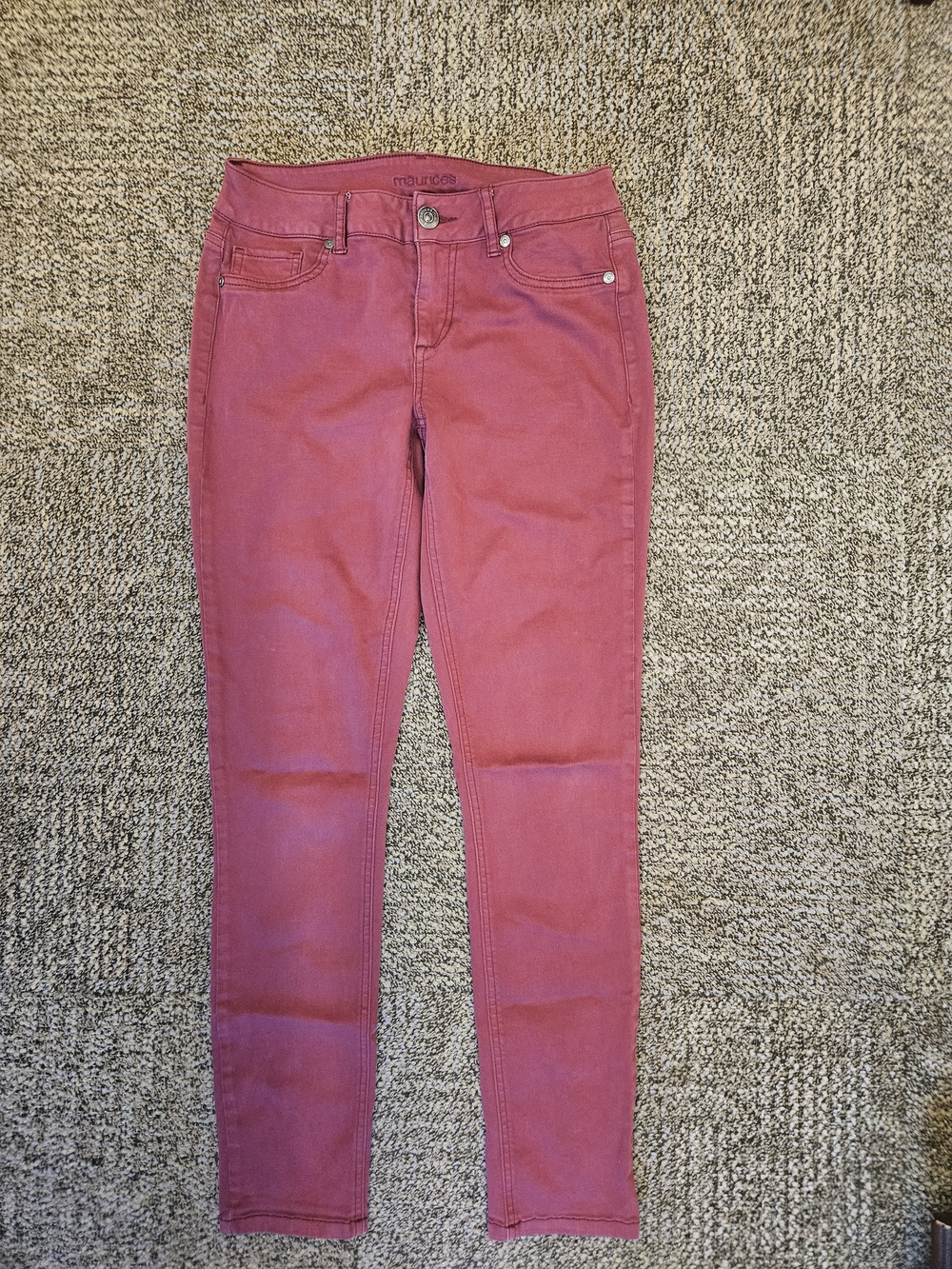 Maurices Women’s S Regular Rust/ Burgundy Skinny Pants Stretch